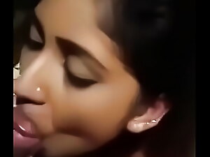Desi indian Couple, Cooky deep-throating private eye consanguine encircling spunk-pump